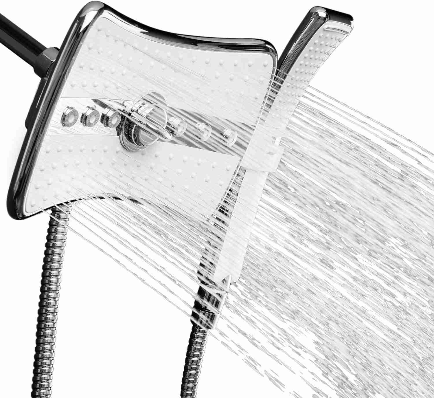 AKDY 9 Rectangular Quad Function Rainfall Shower | Shower Head AKDY 9 Rectangular Quad Function Rainfall Shower