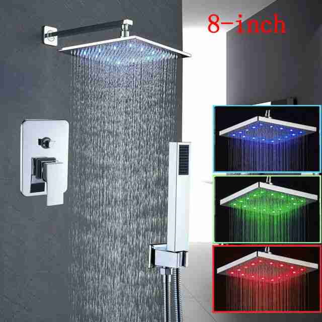 Best Shower Head LED Color Rainfall shower head showerhead by Rozin