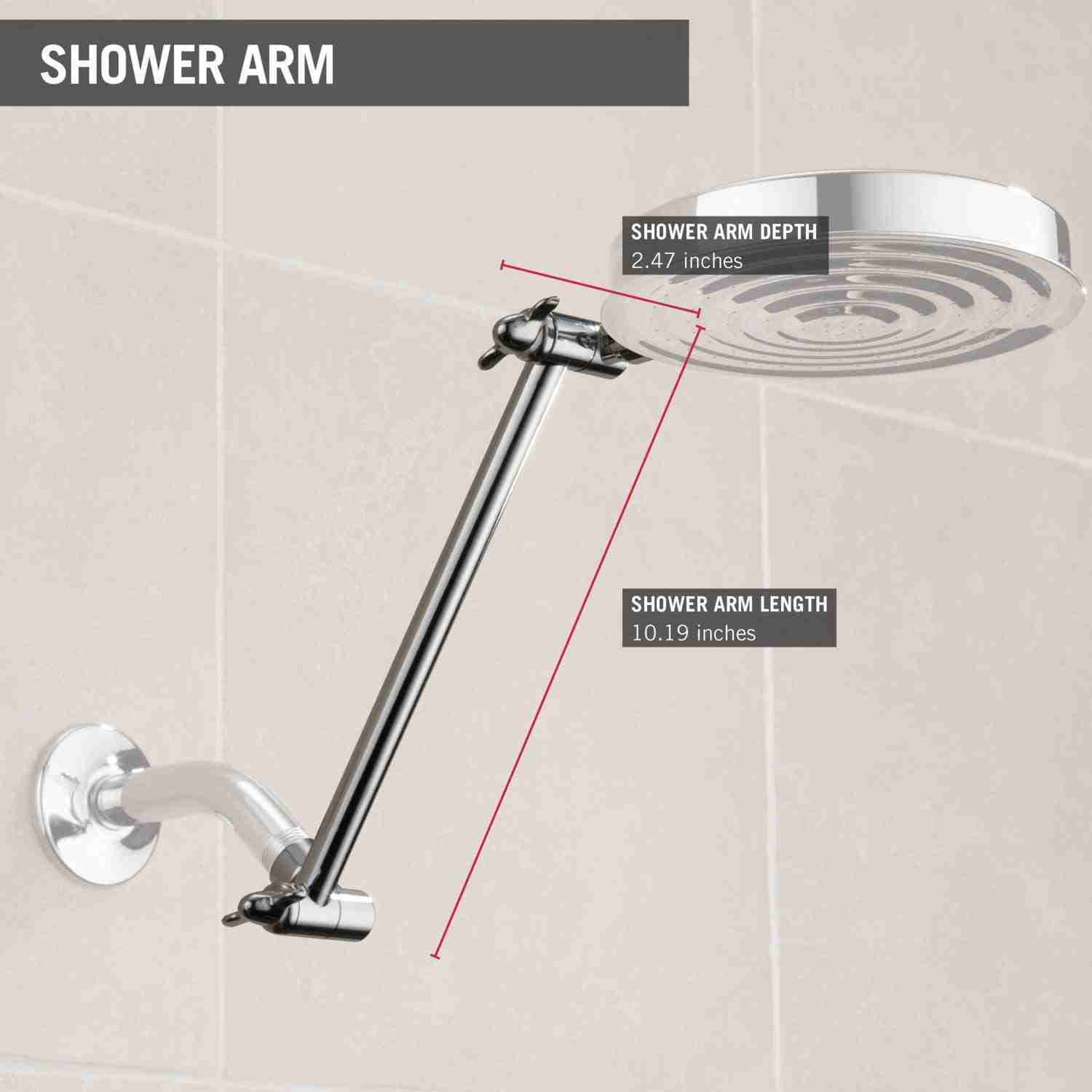 Delta Faucet UA902-PK Universal Showering Adjustable Shower Arm | Shower Head Delta Faucet UA902-PK Universal Showering Components Adjustable Shower Arm