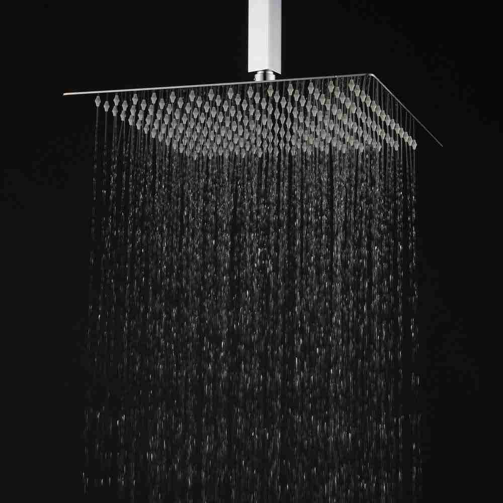 Hiendure High Pressure Ultra-Thin 304 Stainless Steel Square Rain Shower head Chrome Hiendure High Pressure Ultra-Thin 304 Stainless Steel Square Rain Shower head Chrome