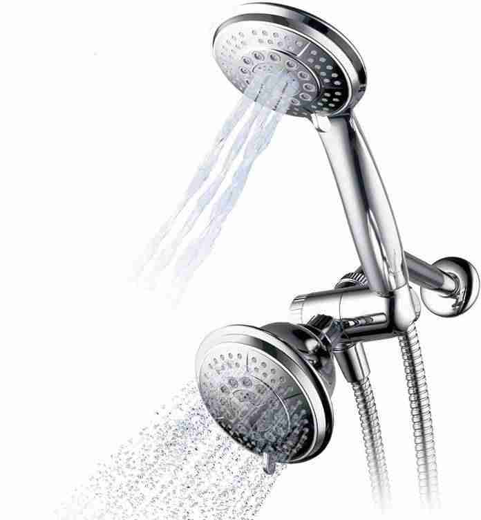 Hydroluxe Full-Chrome 24 Feature Ultra-Luxury 3-way 2 in 1 Shower-Head Handheld-Shower Combo