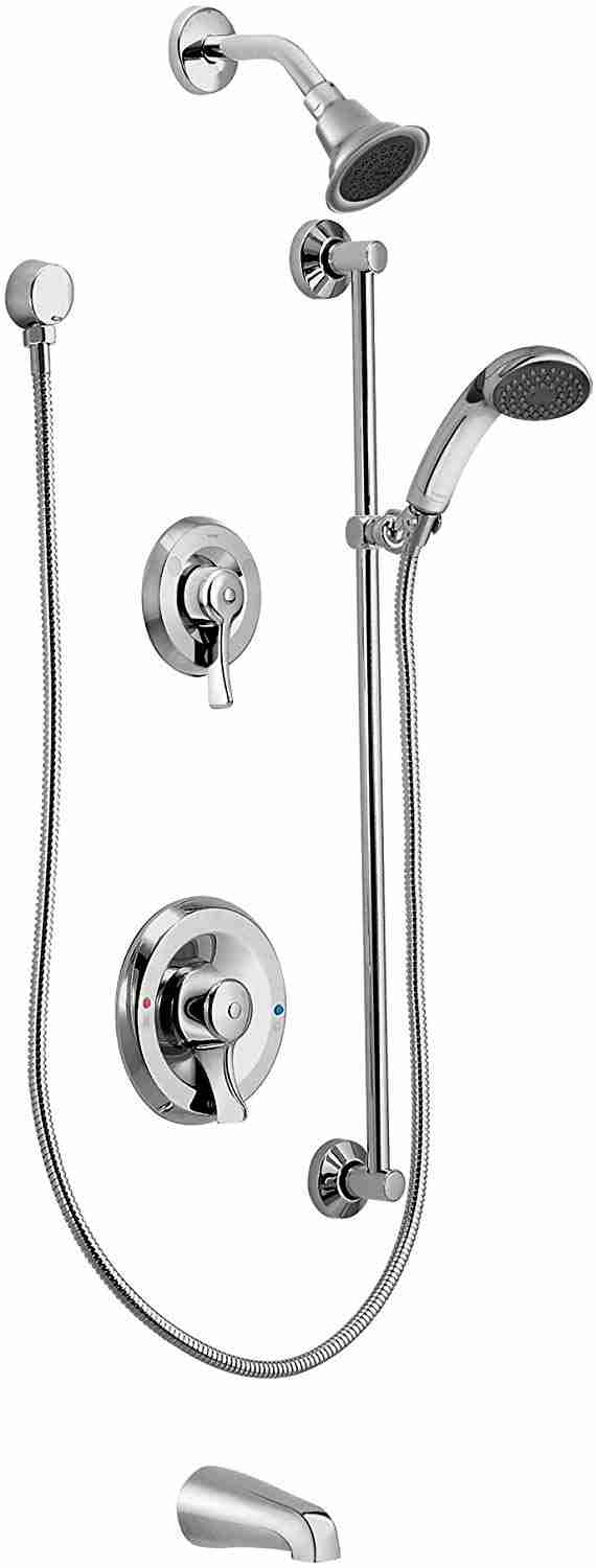 Moen 8343 Two-Handle Transfer Tub Shower with Handheld Showerhead Set Moen 8343 Two-Handle Transfer Tub Shower with Handheld Showerhead Set