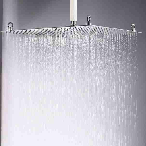 Rozin Bathroom 20 Inches Rain Shower Head Chrome Brass Ultrathin Shower