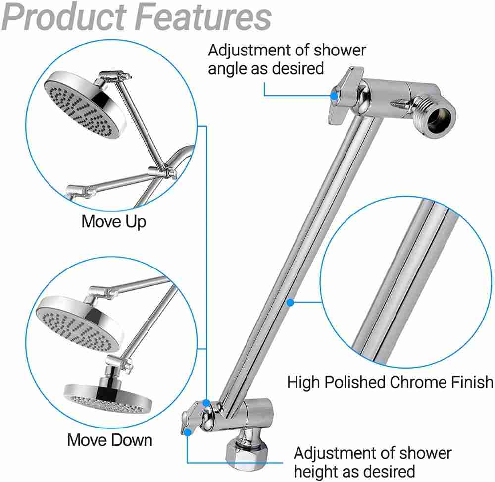 SparkPod Adjustable Shower Arm Extension Brass | Shower Head SparkPod Adjustable Shower Arm Extension Brass Review scaled 1