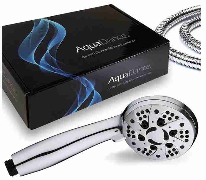 AquaDance High Pressure 6-Setting Chrome Face Handheld Shower