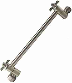 Aqua Elegante Adjustable 10-Inch Brass Shower Arm Extender
