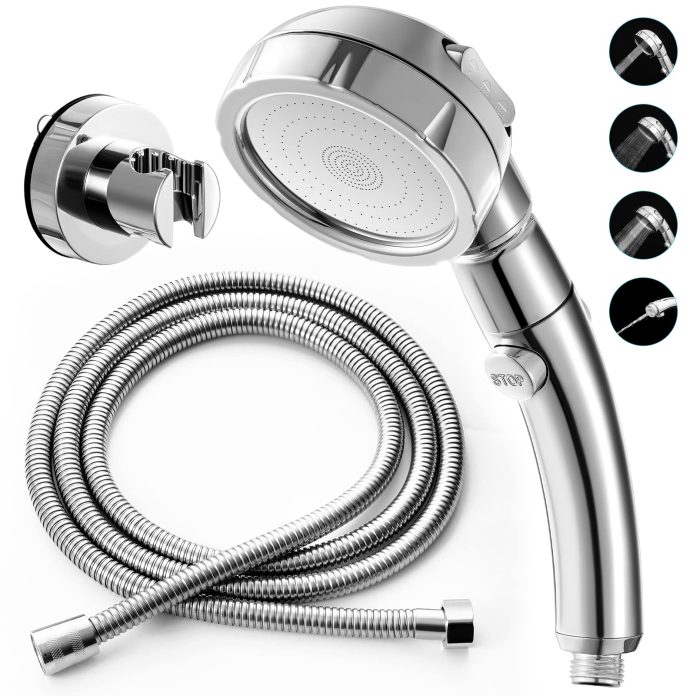 are there shower hoses with adjustable water flow settings 9