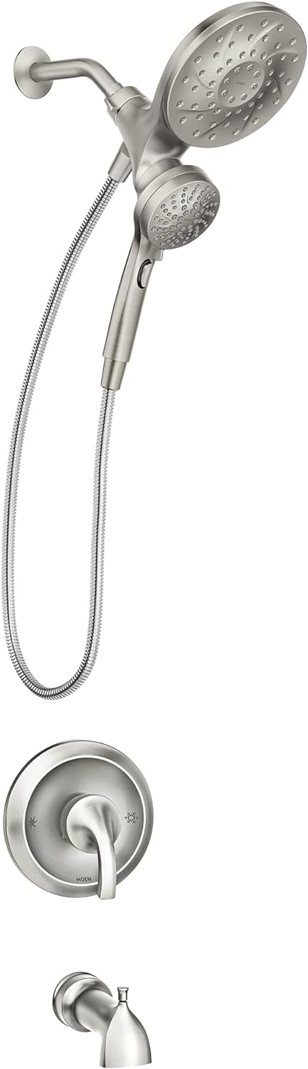 Best Moen Magnetix Shower Head | Shower Head moen engage magnetix spot resist brushed nickel multi function handshower and rainfall shower head trim combo with showe