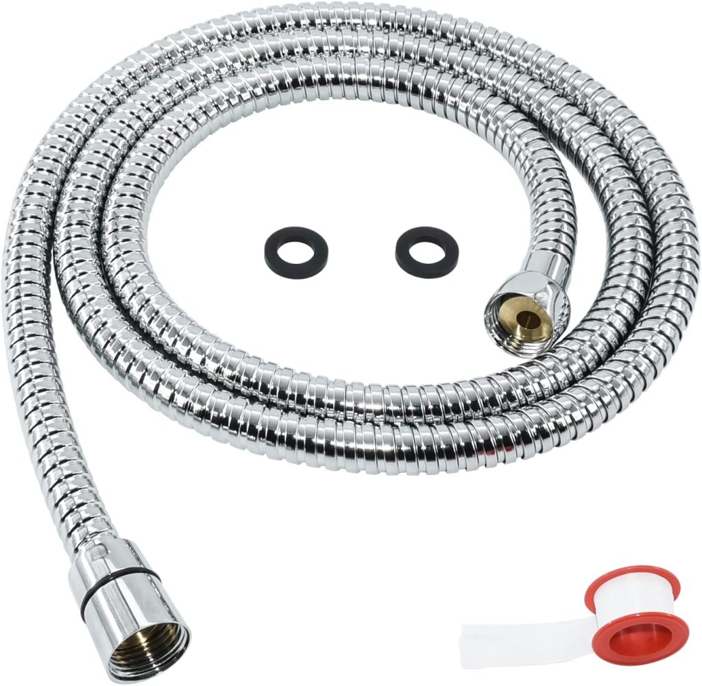 Shower Hose, 60Shower Hose Extra Long, Stainless Steel Shower Hose Attachment for Shower Head With Brass Insert,Washer and Teflon Tape, Handheld Shower Hose Extension,Universal Replacement