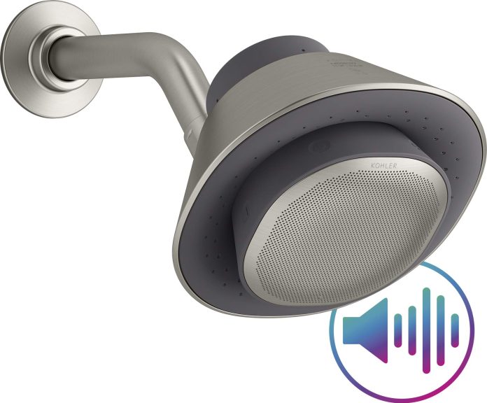 speaker shower heads bring music right into your shower