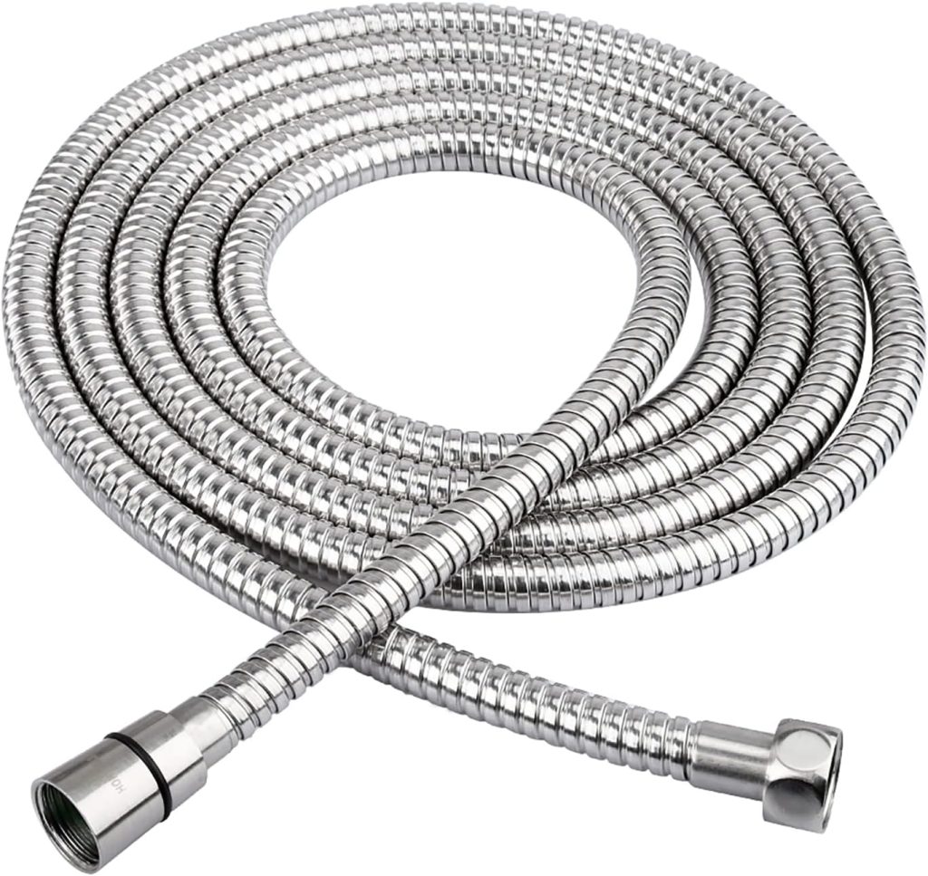 HOMEIDEAS 118-Inch(3m) Shower Hose 304 Stainless Steel Extra Long Shower Hose Replacement Handheld Shower Head Hose Extension