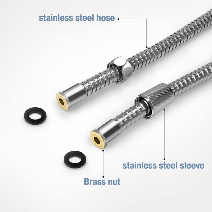 reviewing and comparing shower head hose vs handheld shower hose extension vs extra long stainless steel shower hose