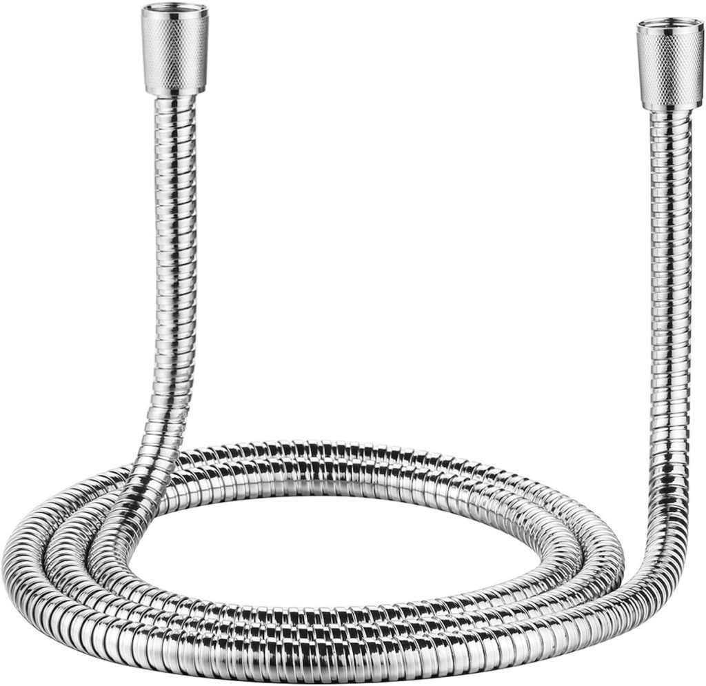 Singing Rain 59 inches Kink-Free Chromed Flexible Stainless Steel Shower Hose - Replacement for Handheld Showerhead Hose