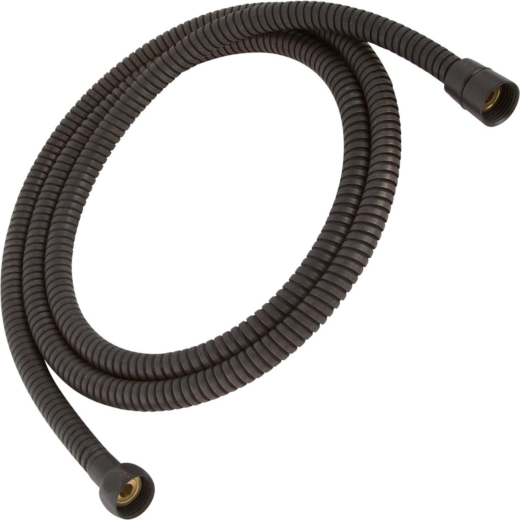Universal 60 Inch Flexible Shower Hose - Extra Long, Stainless Steel, Double-Buckle For Handheld Showerhead - Oil-Rubbed Bronze