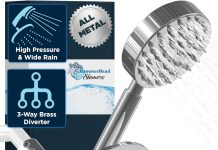 all metal dual shower head combo chrome 8 inch rainfall high flow shower head handheld shower head high pressure with ho