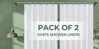 amazerbath shower curtain liner 2 pack 72 x 96 inches extra long peva plastic shower liner with heavy duty stones and 12
