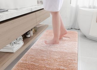 arotive microfiber bathroom rugs shaggy soft and absorbent non slip thick plush machine washable dry bath mats for bathr