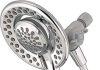 delta faucet 4 setting in2ition 2 in 1 dual shower head with handheld chrome round shower head with hose detachable show