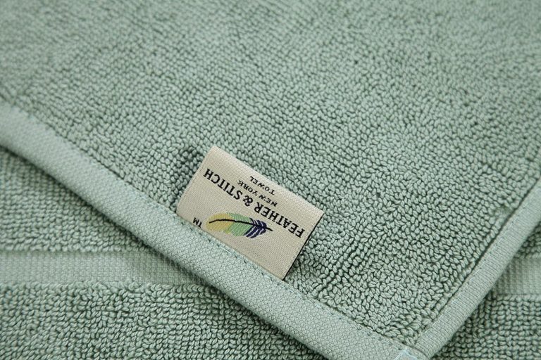 feather stitch 2 piece towel like bath mats 30x21 inch 100 cotton terry mat non slip hotel spa shower floor mats not a b