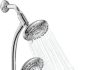 handheld showerhead rain shower combo for easy reach 275 drill free stainless steel slide bar 5of 5 setting handheld sho