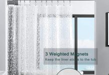 lqfmehot eva green shower curtain liner3d water cube 5g shower liners with 12 rustproof metal grommets and weighted magn