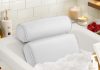 luxstep bath pillow bathtub pillow with 6 non slip suction cups146x126 inch extra thick and soft air mesh pillow for bat