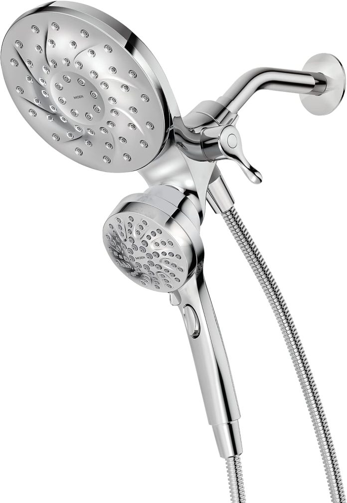 moen engage magnetix chrome 25 gpm handheldrain shower head 2 in 1 combo featuring magnetic docking system rain shower h
