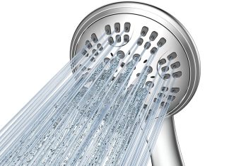 rainvista high pressure handheld shower head matte black 6 functions detachable bathroom shower head set with stainless