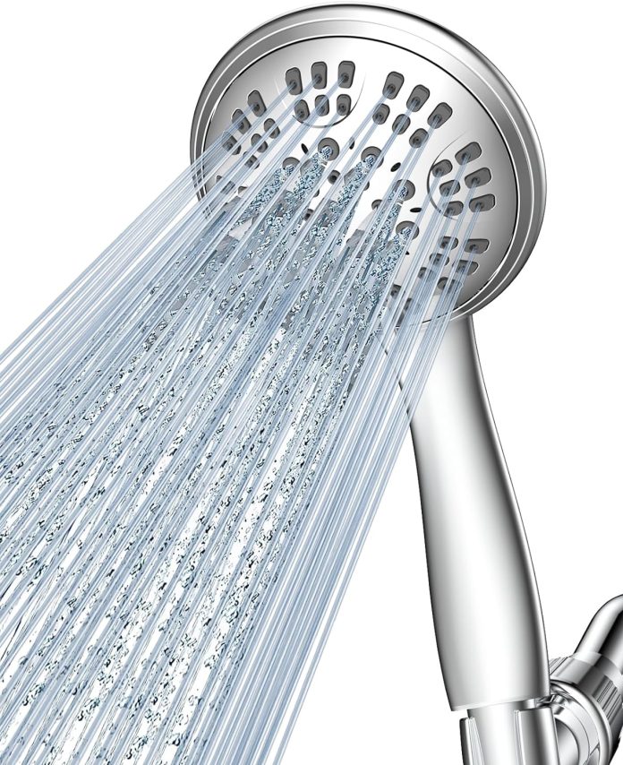 rainvista high pressure handheld shower head matte black 6 functions detachable bathroom shower head set with stainless