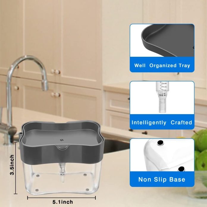 soap dispenserdish soap dispenser for kitchensponge holder sink dish washing soap dispenser 13 ounces