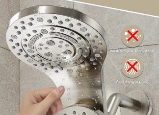 twimost dual shower head combo high pressure 2 in 1 rainfall shower heads with handheld spray combo magnetic double show