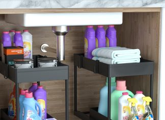 dekava under sink organizer 2 pack bathroom cabinet organizer 2 tier sliding cabinet basket organizer drawer multi purpo