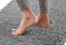 gorilla grip bath rug 24x17 thick soft absorbent chenille rubber backing quick dry microfiber mats machine washable rugs