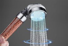 cobbe filtered led shower head with handheld color changing high pressure shower head with filter water saving spray han