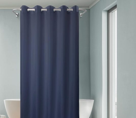 river dream no hook shower curtain microfiber waterproof soft washable fabric shower curtain or liner with magnets hotel 4