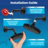 BrandName High Pressure Shower Head - Anti-Clogging Silicone Nozzles - 2.5 GPM Removable Restrictor - Image 2