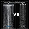 BrandName High Pressure Shower Head - Anti-Clogging Silicone Nozzles - 2.5 GPM Removable Restrictor - Image 4