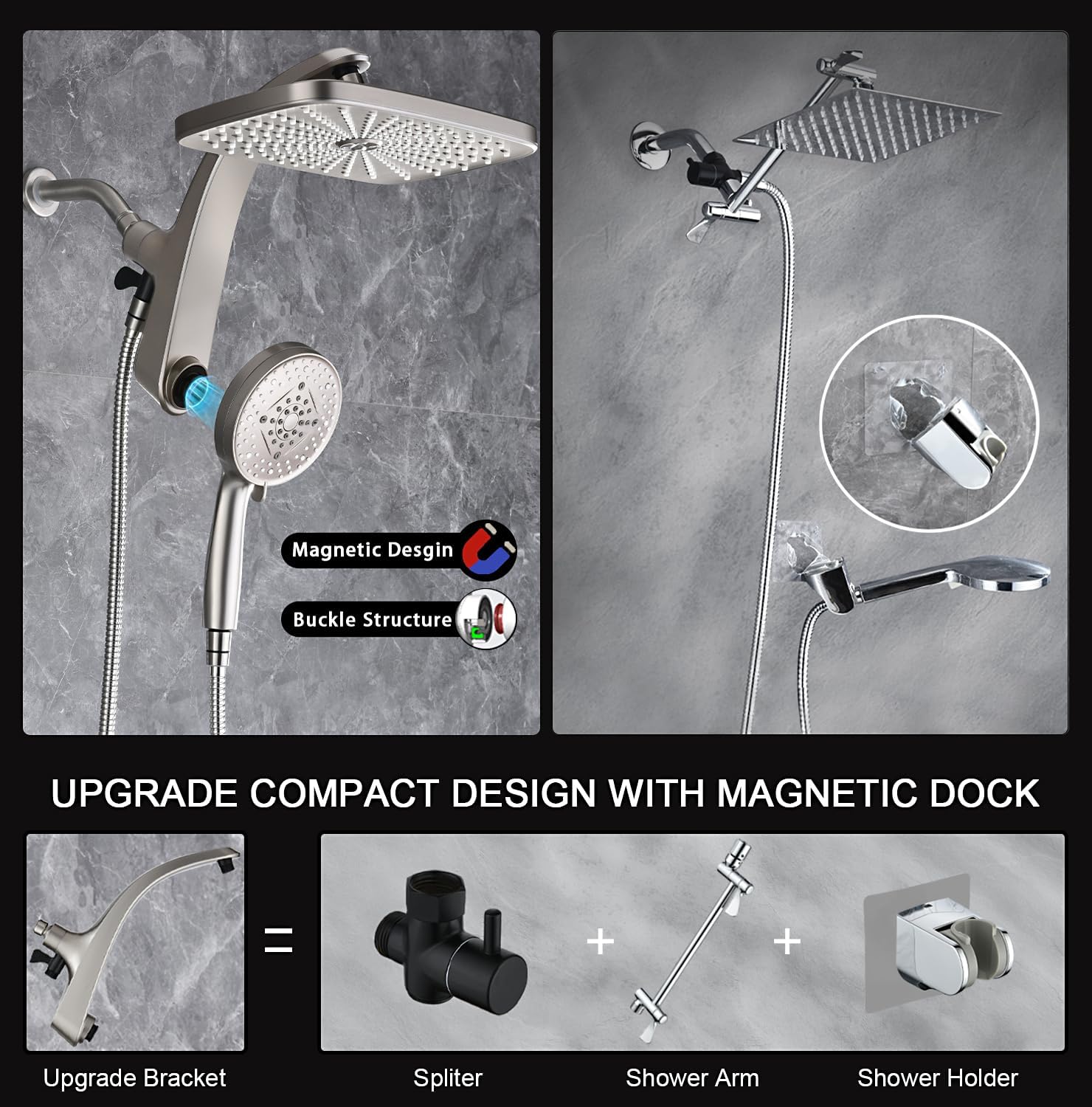 What Is The Best Shower Brand? | Shower Head brandname-high-pressure-rain-shower-head-with-handheld-spray-combo