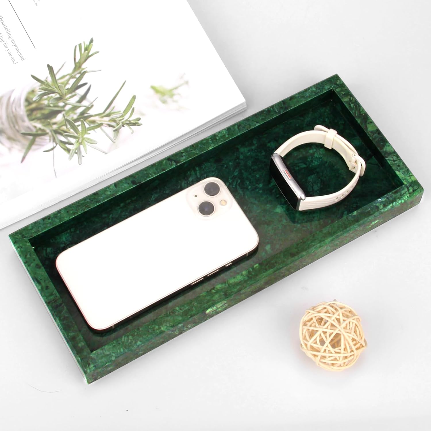 Marble Bathroom Vanity Tray, Natural Luxury Vanity Home Kitchen Bathroom Table Tray, Stone Decorative Countertop Dresser Trays for Key Coffee Perfume Jewelry Makeup (Wood Grain, 12x 8 x1.2) Marble Bathroom Vanity Tray, Natural Luxury Vanity Home Kitchen Bathroom Table Tray, Stone Decorative Countertop Dresser Trays for Key Coffee Perfume Jewelry Makeup (Wood Grain, 12x 8 x1.2)