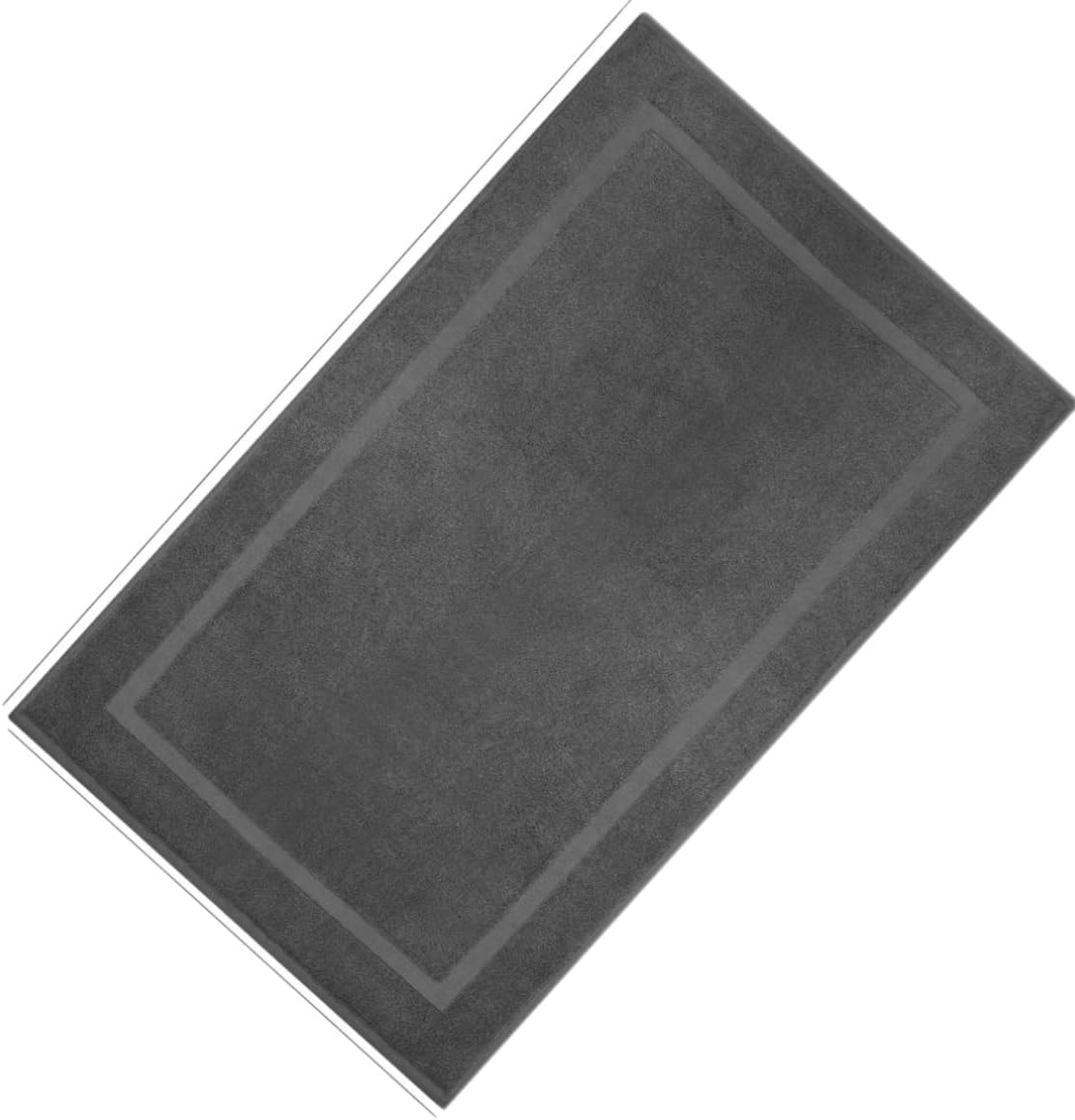 Bath Mat Floor Towel Set - Absorbent Cotton Hotel Spa Shower/Bathtub Mats [Not a Bathroom Rug] 22x34 Pack of 2