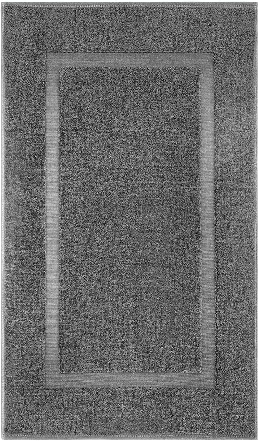 Bath Mat Floor Towel Set - Absorbent Cotton Hotel Spa Shower/Bathtub Mats [Not a Bathroom Rug] 22x34 Pack of 2