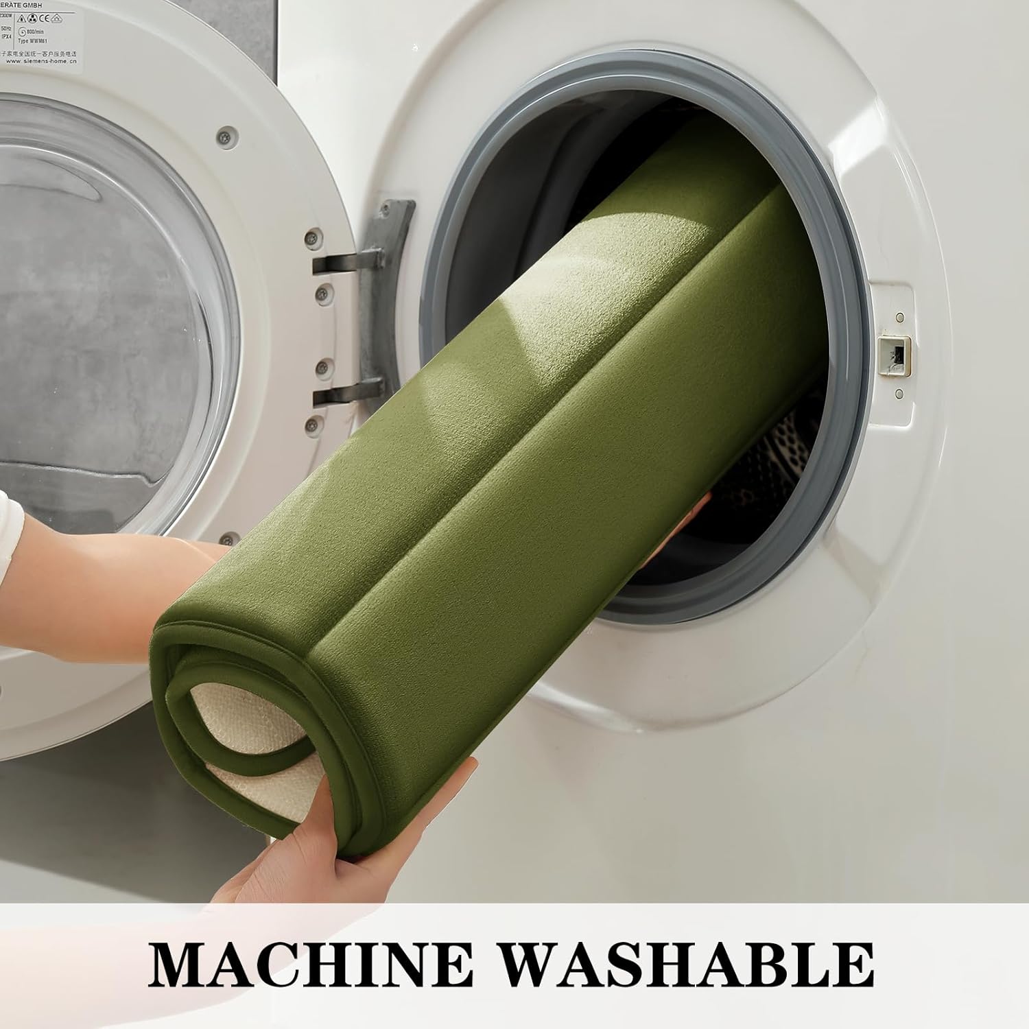 BYSURE Black Memory Foam Bathroom Rug Set 3 Piece, Non Slip Extra Soft Absorbent Washable  Dry Toilet Bath Mat Sets