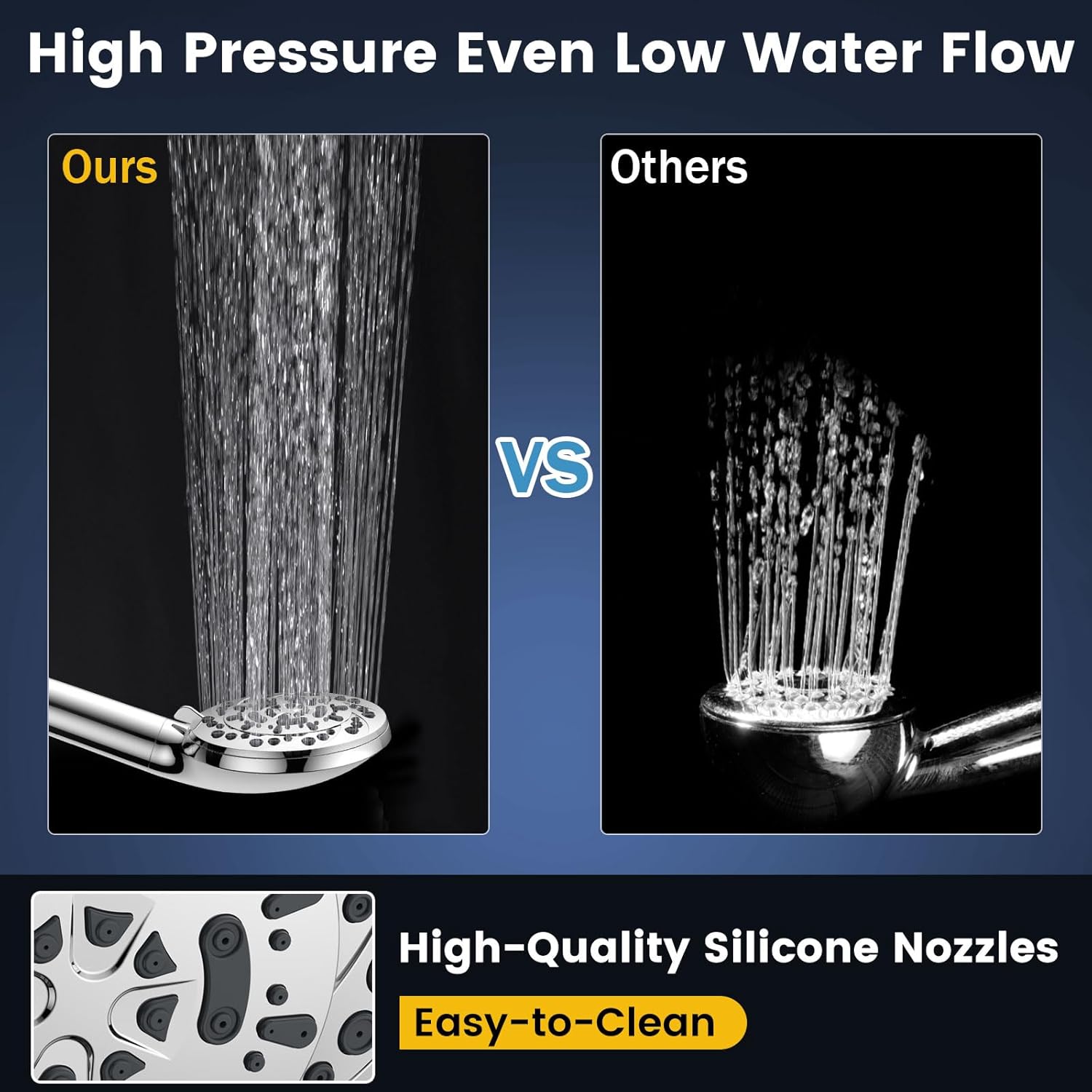 Filtered Shower Head with Handheld, High Pressure 5 Spray Modes Showerhead with Hose, Bracket and 15 Stages Water Softener Filters Beads for Hard Water Remove Chlorine and Harmful Substance