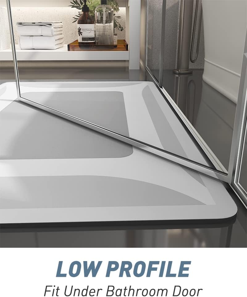 SIXHOME-Bath Mat Rug-Quick Dry Absorbent Rubber Backed Bathroom Mat Thin Bathroom Rugs Fit Under Door-Bath Mats for Floor Mat in Front of Sink-Shower Rug for Bathroom 24“X48“