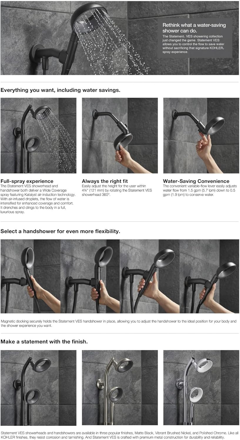 KOHLER STATEMENT™ HANDSHOWER HOSE, 60 KOHLER STATEMENT™ HANDSHOWER HOSE, 60