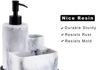 Soap Dispenser for Kitchen Sponge Holder (White) review