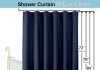 Aiyufeng Moga Navy Blue Fabric Shower Curtain review