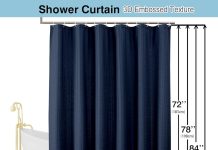 Aiyufeng Moga Navy Blue Fabric Shower Curtain review