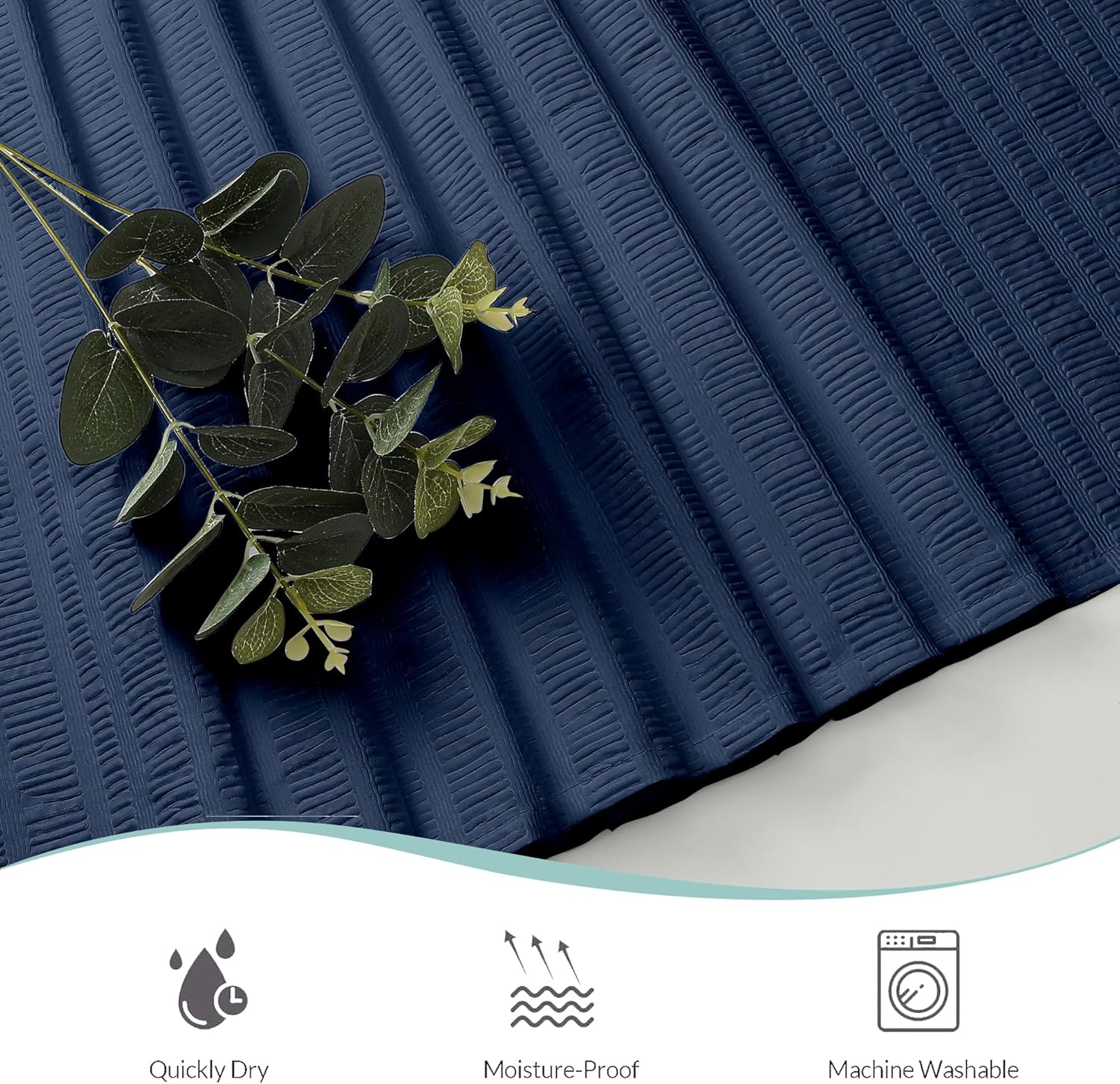 Aiyufeng Moga Navy Blue Fabric Shower Curtains for Bathroom - Blue Hotel Spa Polyester Cloth Bath Curtain with 12 Holes, 72x72, Machine Washable, Navy Blue Aiyufeng Moga Navy Blue Fabric Shower Curtains for Bathroom - Blue Hotel Spa Polyester Cloth Bath Curtain with 12 Holes, 72x72, Machine Washable, Navy Blue