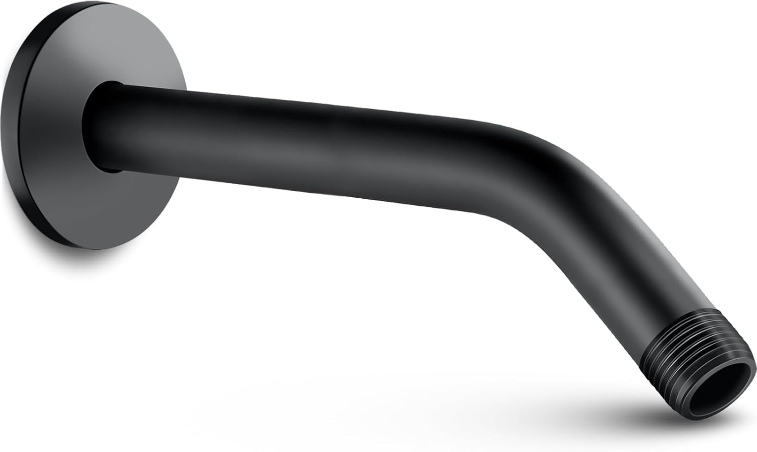 Cobbe Shower Arm with Flange and Teflon Tape, 6-Inches Wall Mounted Shower Pipe Arm Extension for Fixed Shower Head, Matte Black Cobbe Shower Arm with Flange and Teflon Tape, 6-Inches Wall Mounted Shower Pipe Arm Extension for Fixed Shower Head, Matte Black